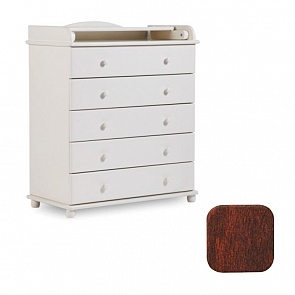 Комод с откидным пеленальным столиком и 5 ящиками Кубаночка БИ 112 (орех темный)